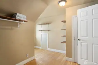 Upstairs walk in closet