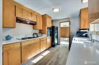 Kitchen with solid wood cabinets