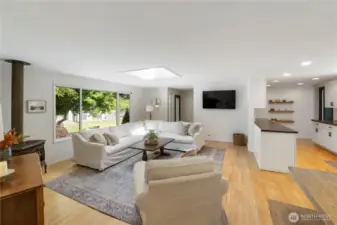 Family room also offers a propane fireplace for ambiance and those chilly winter nights.
