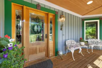 Stain glass door
