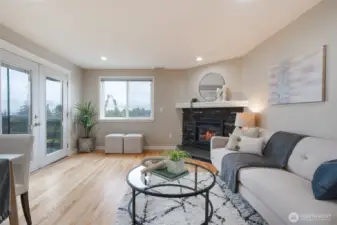 Newly refinished hardwood floors