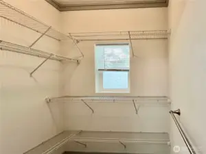 Huge walk-in closet with lots of storage   space