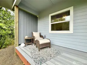 Covered Back Porch and Sitting Area