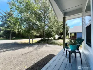 Front Deck and Covered Sitting Area