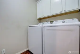Separate laundry room within the home close to the bedrooms.
