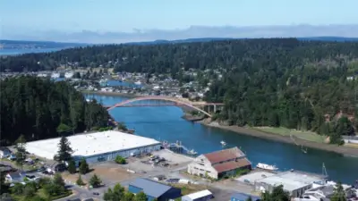 The Rainbow Bridge connecting the town to Shelter Bay Development and the surrounding area.