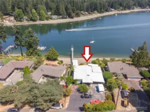 Aerial view of the entire property