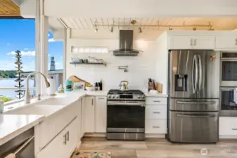 Beautiful kitchen layout with views