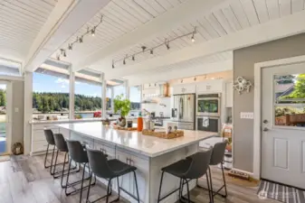 wonderful eating island designed for six