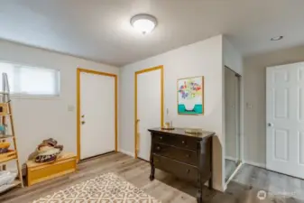 3rd bedroom on the lower level with separate outside entance