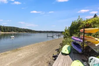 Low bank waterfront with deck area for all the water craft