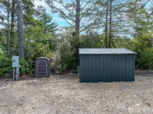 Power, Pump House and Metal Shed