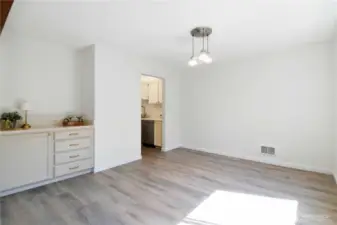 Formal dining room with wet bar