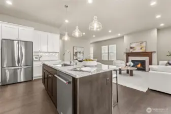 The heart of the home, a chef’s kitchen made to impress.