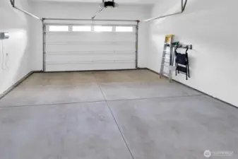 Roomy 2-car garage.