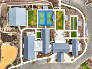 Overhead view of the Club House.