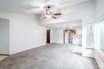 Ceiling fan and lots of natural light!