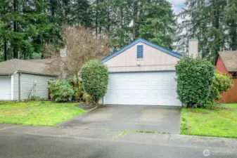 2 car attached garage