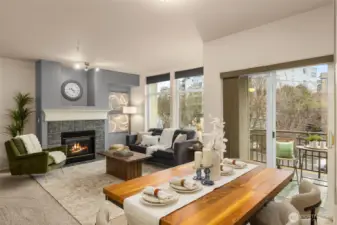 Beautiful open floor plan with soaring 9-foot ceilings.