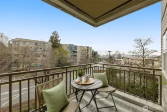 Dine al fresco or just take in the sunsets over the downtown skyline