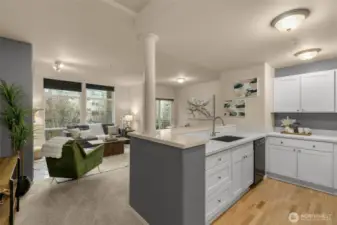 Soft close kitchen cabinets and drawers