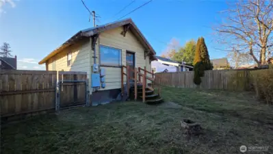 Back yard is full fenced with gates