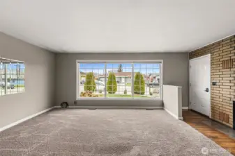 Living room filled with natural light.