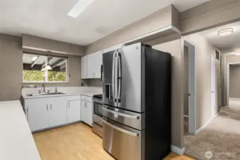 New stainless steel refrigerator