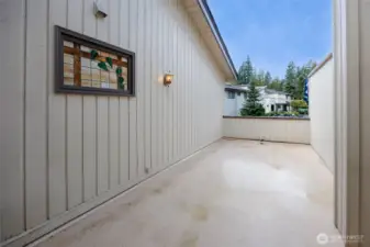 Private secluded deck off primary retreat.