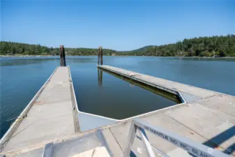 Private deep water dock with 3 slips