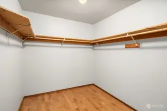 Extra large walk-in closet.