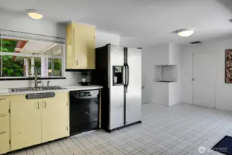 The Kitchen is open to an informal dining space.