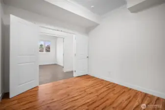 Den/5th room will make an excellent office, or storage if the 2 garages are not enough.