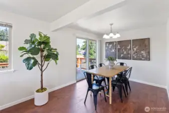 Another view of the dining room.