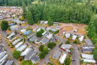 Additional drone photo of community.