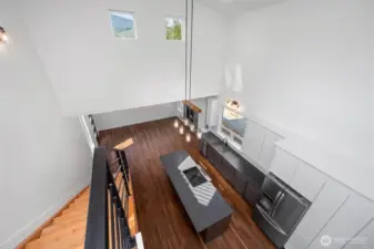 Soaring vaulted ceilings