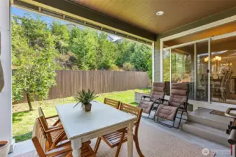 Covered back patio to enjoy the PNW all year
