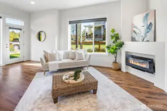 View from the kitchen, nice open concept.