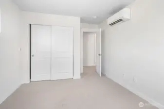 First bedroom, ductless heat/AC