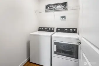 Newer washer and dryer.