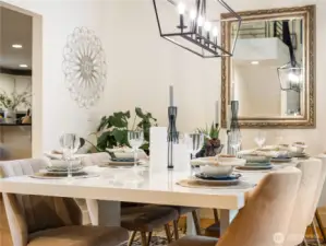 Room for a large dining room table just in time for the holidays.