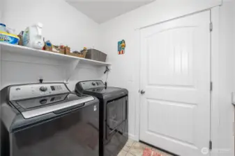 Laundry/Mudroom off garage with Utility Sink