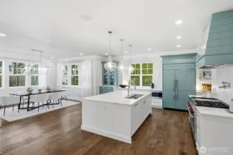 Formal dining space just off the kitchen.