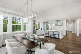 Elegant formal dining space.