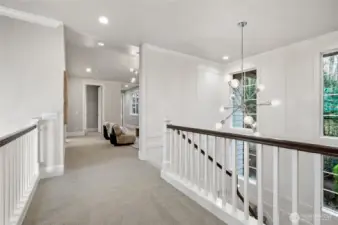 Lovely overhead landing leading to the loft bonus area.