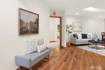 Living room to primary bedroom