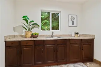 Additional living space w counter space & sink.