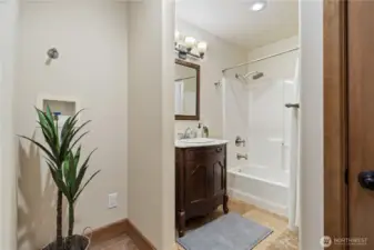 Private wing of home includes full bath