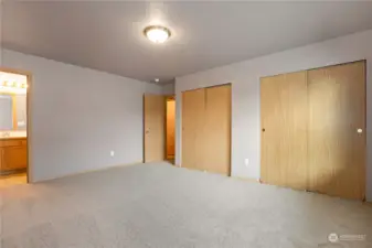 Another look at the primary suite with double closets