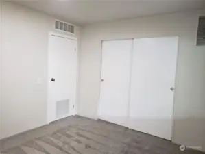 Large Second Bedroom with Brand New Carpet, Paint and Full Wall Closet.